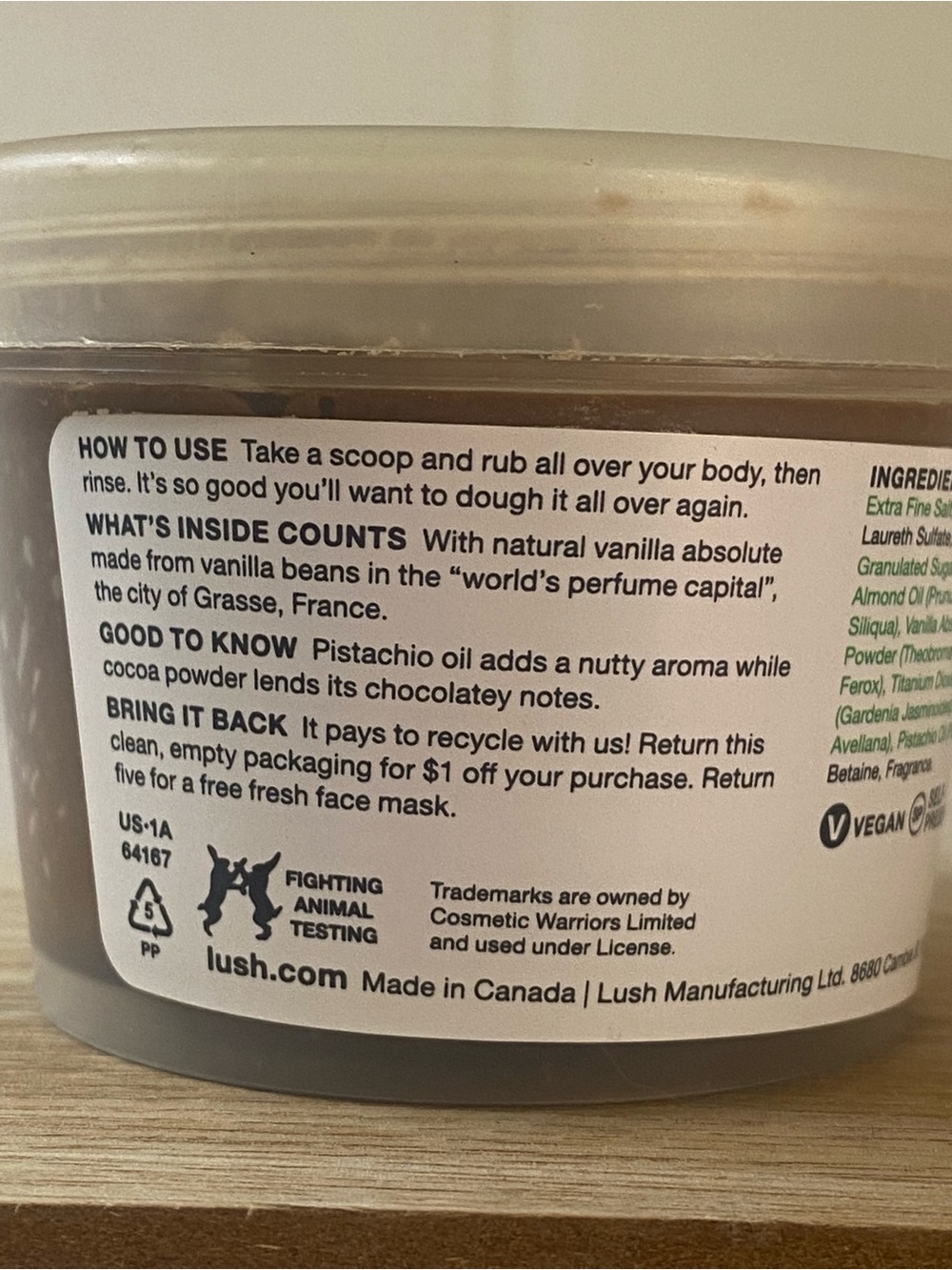 New Lush Cookie Dough Kitchen Exclusive Body Scrub - Picture 3 of 9